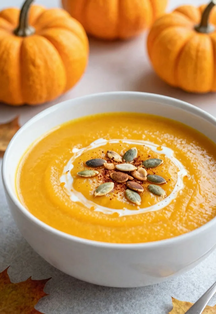 20 Healthy Soup Recipes for Clean Eating - 14. Pumpkin Soup 1