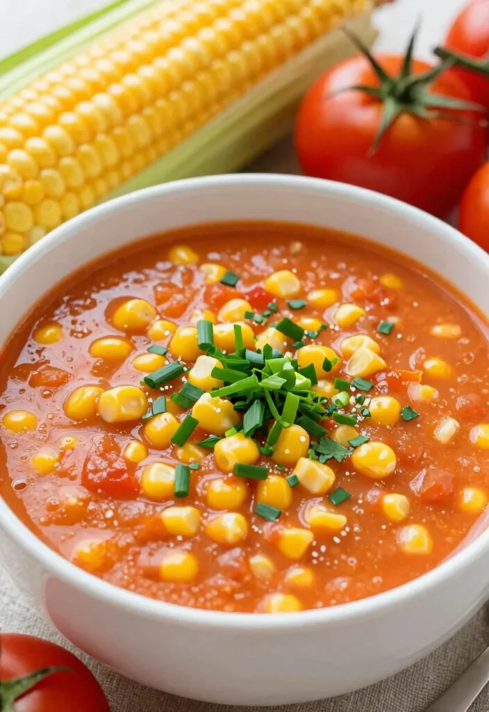 20 Healthy Soup Recipes for Clean Eating - 19. Tomato Corn Chowder 1