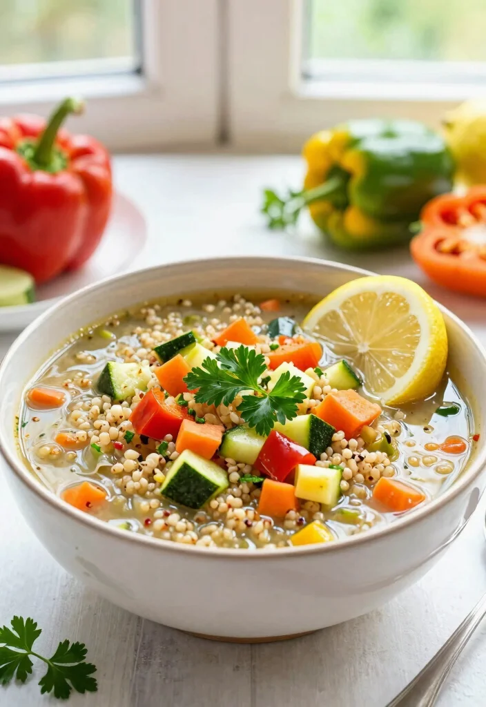 20 Healthy Soup Recipes for Clean Eating - 3. Vegetable Quinoa Soup 1