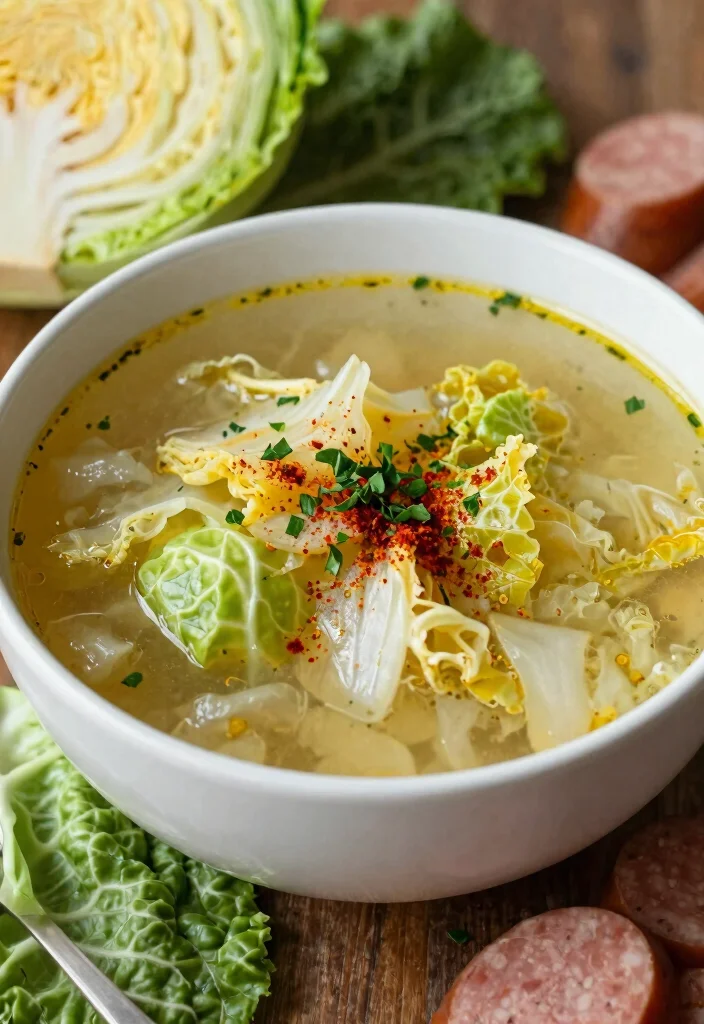 20 Healthy Soup Recipes for Clean Eating - 9. Cabbage and Sausage Soup 1