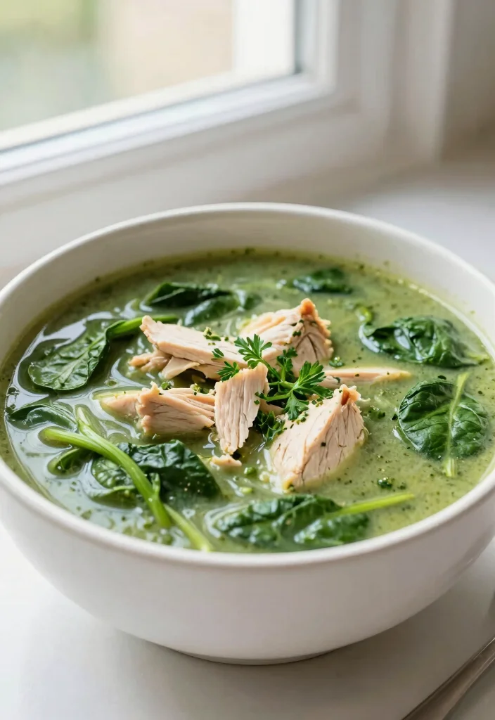 20 Instant Pot Chicken Soup Recipes for Busy Weeknights - 19. Chicken and Spinach Soup 1