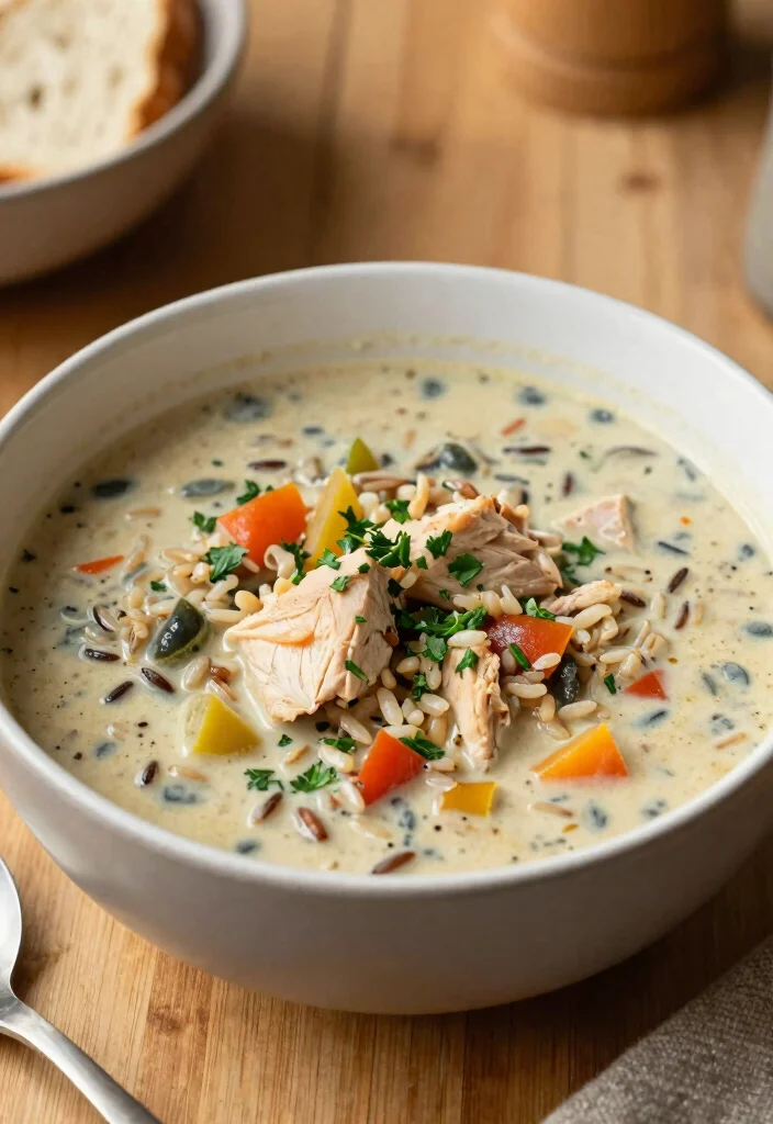 20 Instant Pot Chicken Soup Recipes for Busy Weeknights - 7. Creamy Wild Rice Chicken Soup 1
