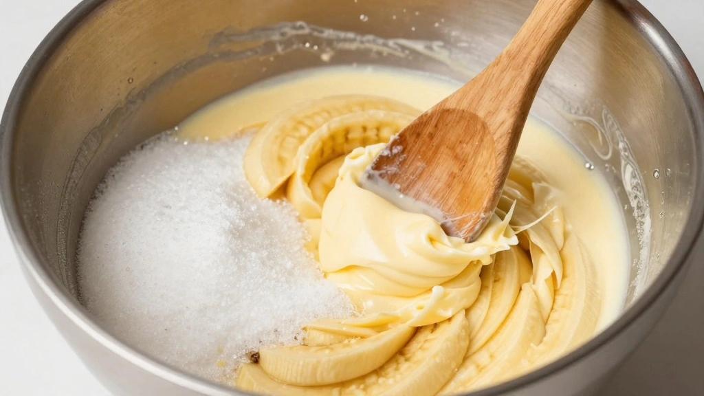 Banana Bread Recipe with Chocolate Chips (Classic & Moist) - Step 3: Mix Wet Ingredients 1