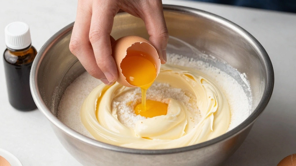 Banana Bread with Sour Cream (Extra Moist) - Step 4: Add Eggs and Vanilla 1