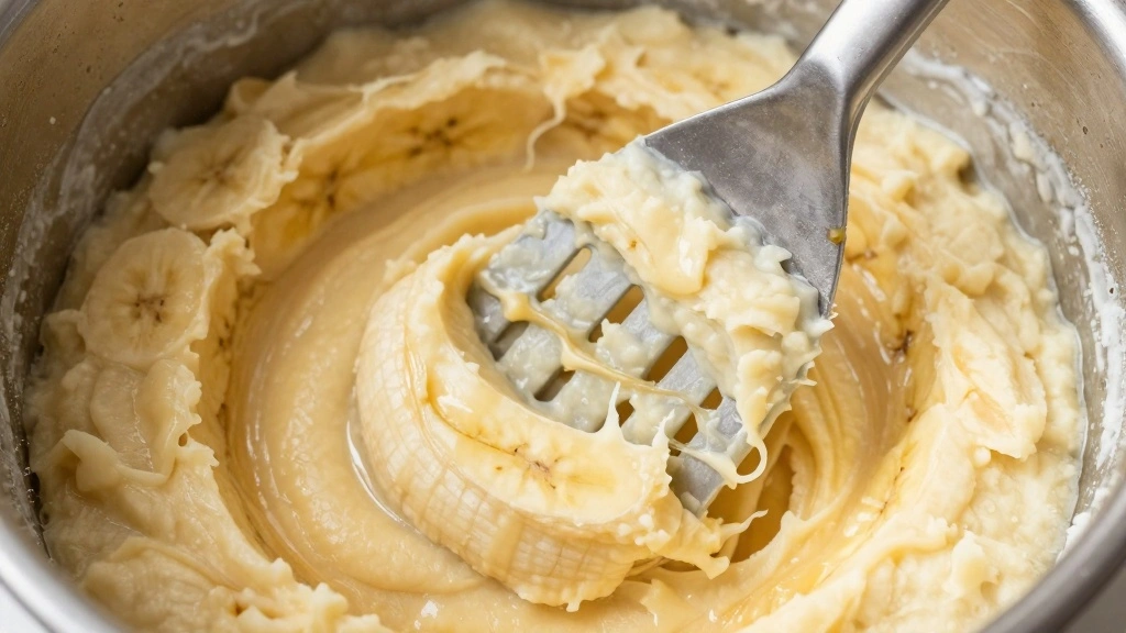 Banana Bread with Sour Cream (Extra Moist) - Step 7: Fold in Mashed Bananas 1