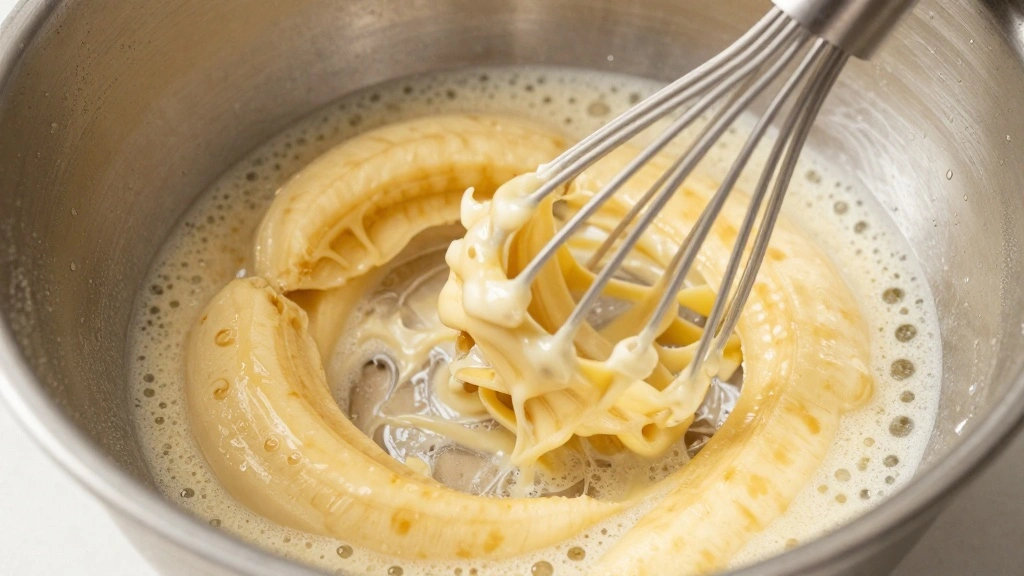 Banana Chocolate Chip Bread Recipe (Soft & Moist) - Step 3: Combine Wet Ingredients 1