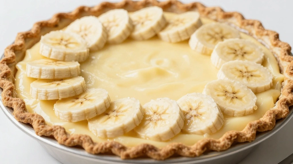 Banana Cream Pie with Pudding (Easy & Creamy) - Step 5: Layer the Pie 1