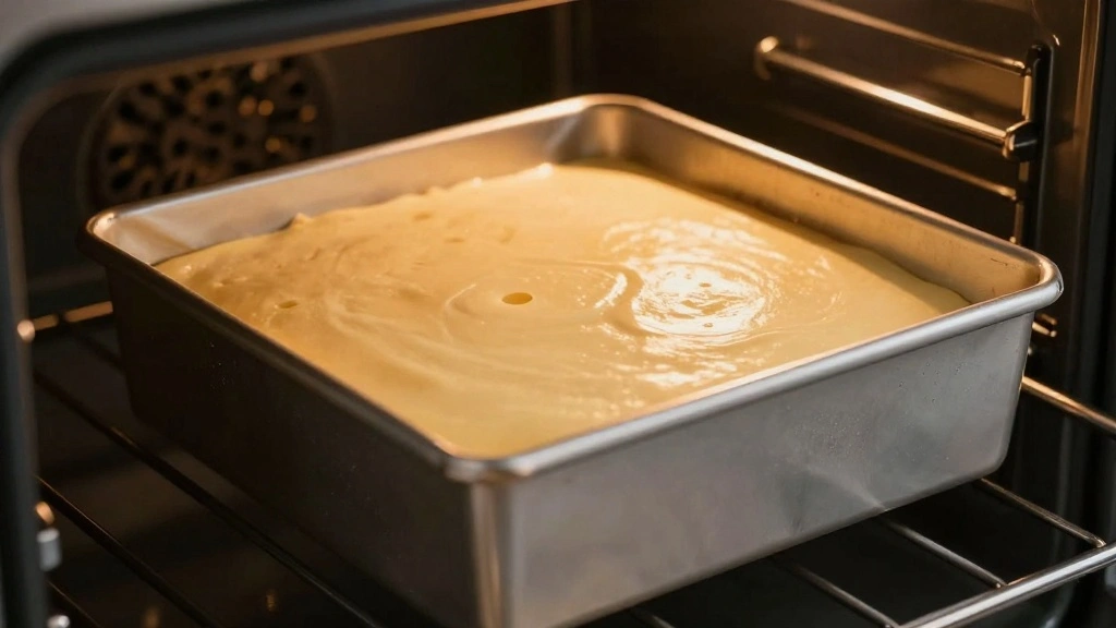 Banana Poke Cake (With Vanilla Pudding) - Step 3: Bake the Cake 1