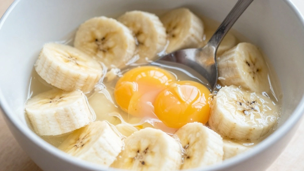 Banana and Egg Pancakes (2-Ingredient Recipe) - Step 4: Combine Ingredients 1