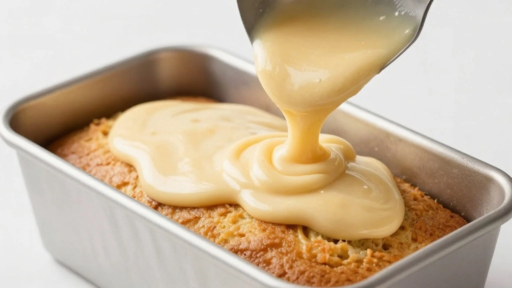 Healthy Banana Bread Recipe (Light & Naturally Sweetened) - Step 8: Pour Batter into Pan 1