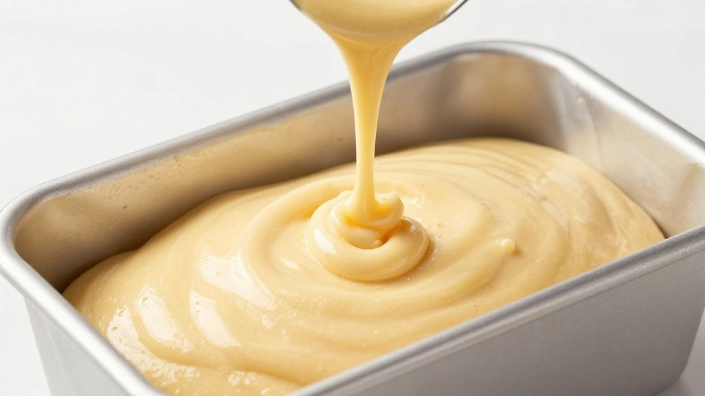 Healthy Banana Bread with Greek Yogurt - Step 7: Pour Batter into Pan 1