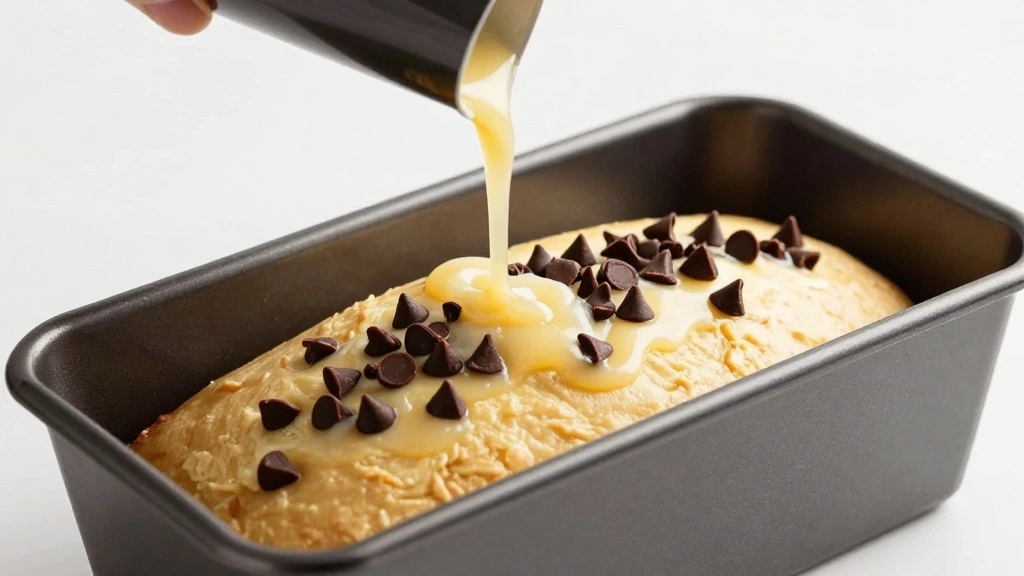 Moist Chocolate Chip Banana Bread (Bakery-Style) - Step 8: Pour and Bake 1