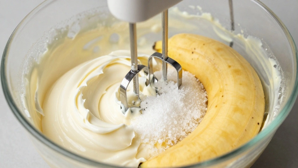 No-Bake Banana Pudding Cheesecake (Easy Dessert) - Step 3: Add Sugar and Bananas 1