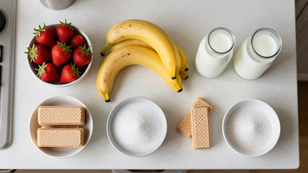 Strawberry Banana Pudding (Fresh & Creamy) - Step 1: Prepare Ingredients 1