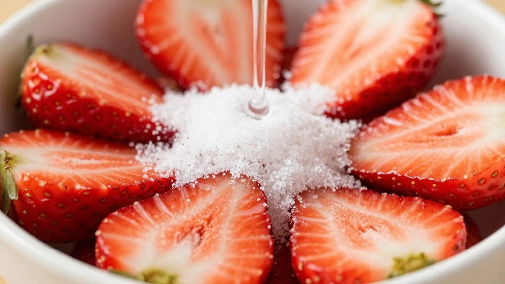 Strawberry Banana Pudding (Fresh & Creamy) - Step 2: Macerate Strawberries 1