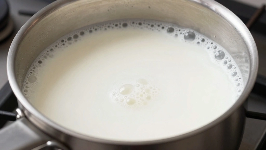 Strawberry Banana Pudding (Fresh & Creamy) - Step 3: Heat Milk 1