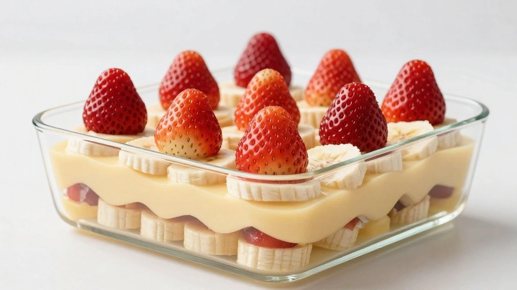 Strawberry Banana Pudding (Fresh & Creamy) - Step 7: Layer Pudding 1