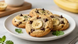 Banana Chocolate Chip Cookies (Chewy & Soft)