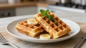 Banana Waffles (Crispy Outside, Fluffy Inside)