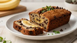 Healthy Chocolate Chip Banana Bread (No Refined Sugar)