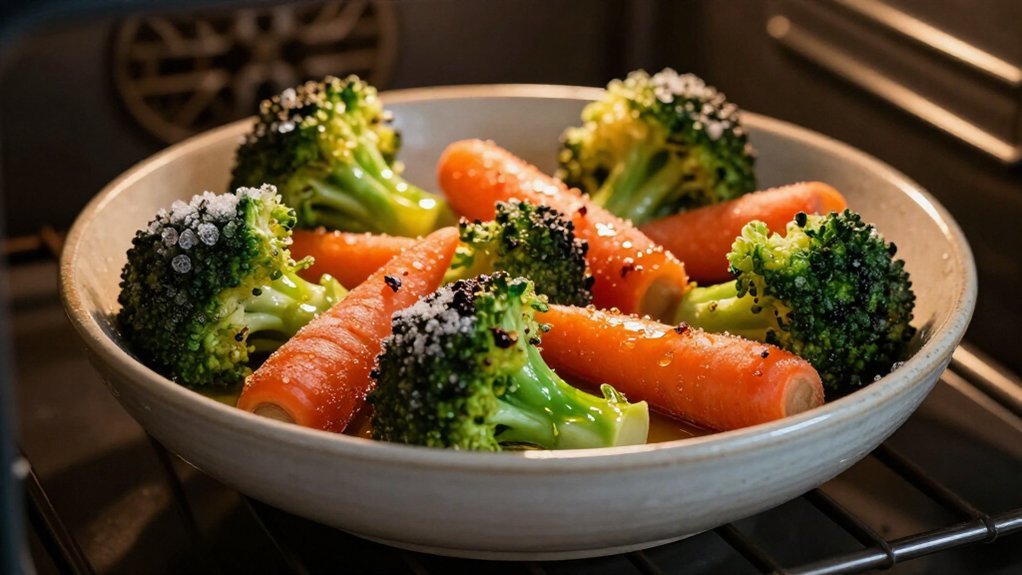 best temperature for frozen veggies