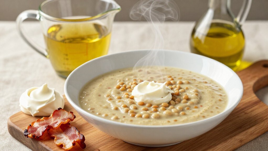 broth oil toppings influence calories