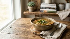 calories in lentil soup four words