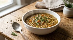calories in lentil soup info