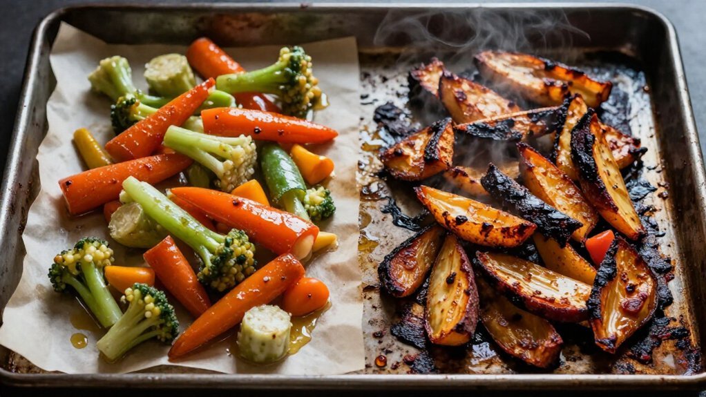 crispy roasted veggies parchment vs pan