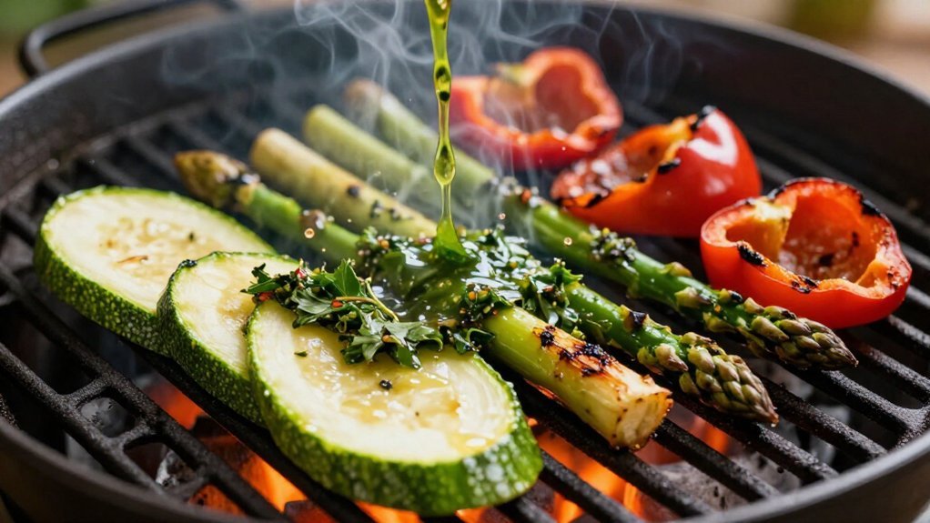 grill vegetables high finish sauced