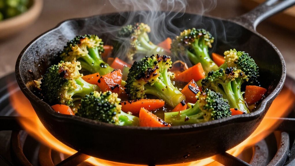 high heat hot pan crispy edges