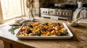 roasted frozen vegetables stepwise