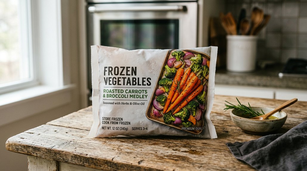roasting frozen vegetables completely