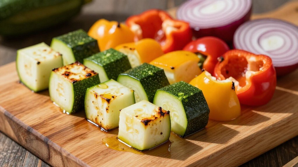 uniform veggie cuts ensure even grilling